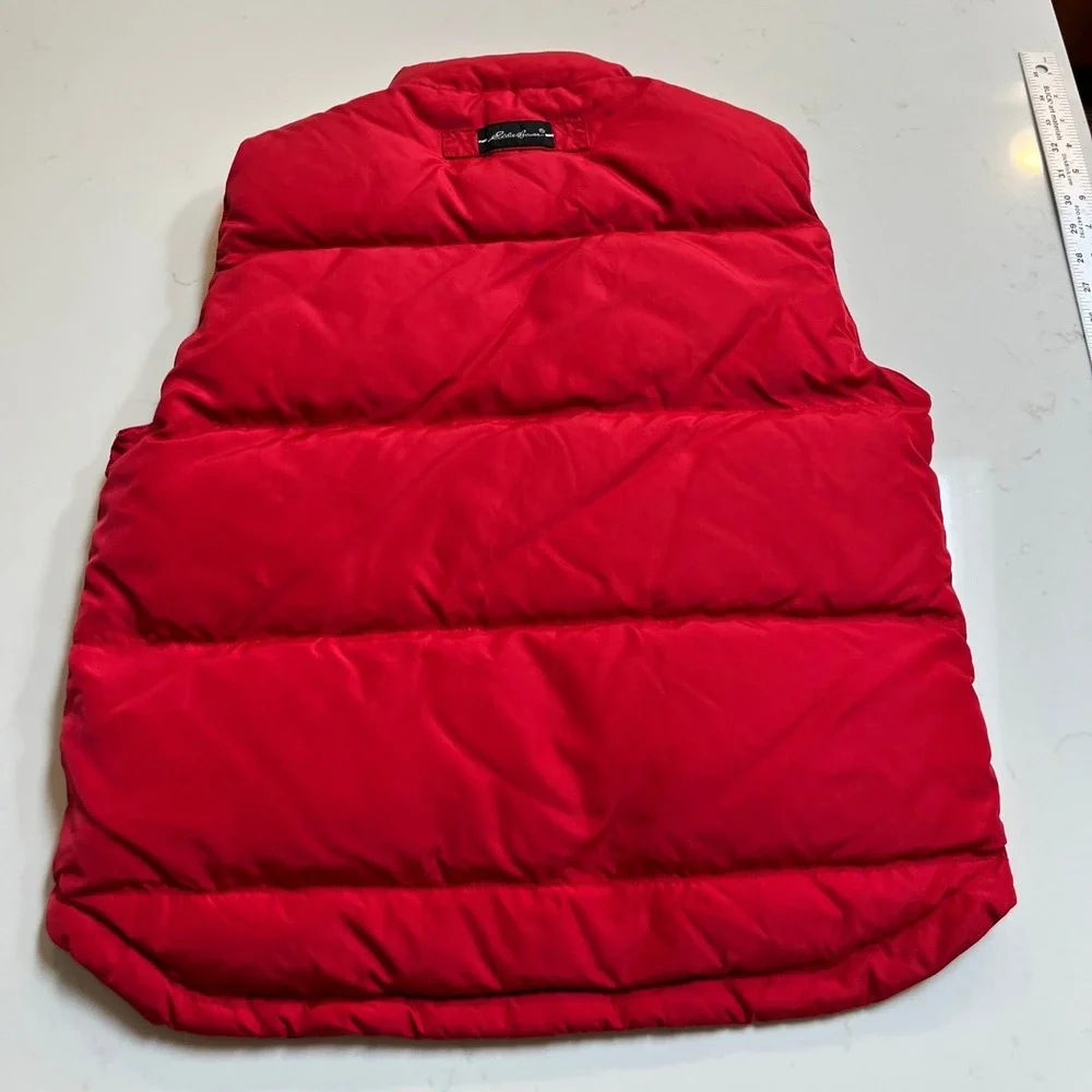 Vintage Eddie Bauer Womens Red Goose Down Puffer Vest‎ Quilted Sz Small WPL 9647